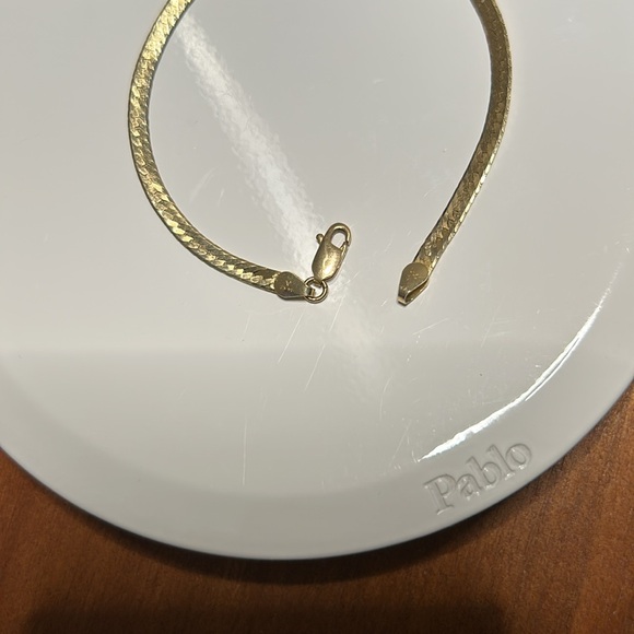 Solid 14k Italian Grand Herringbine Bracelet - Picture 13 of 14